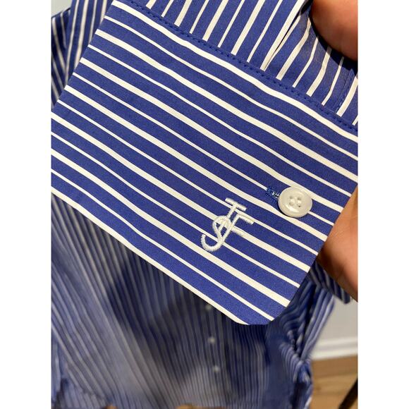 Frankie Shop Peri Blue Striped Button Down Shirt size XS - Picture 4 of 4